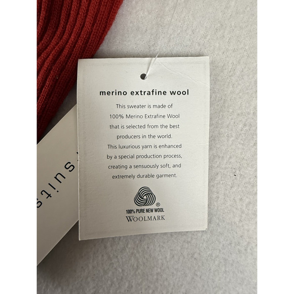 Pursuits,ltd woolmark Sleeveless Turtleneck Shirt Red Blouse Womens S Preppy Y2K - Picture 8 of 12